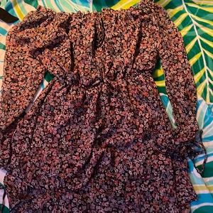 Floral off the shoulder dress medium